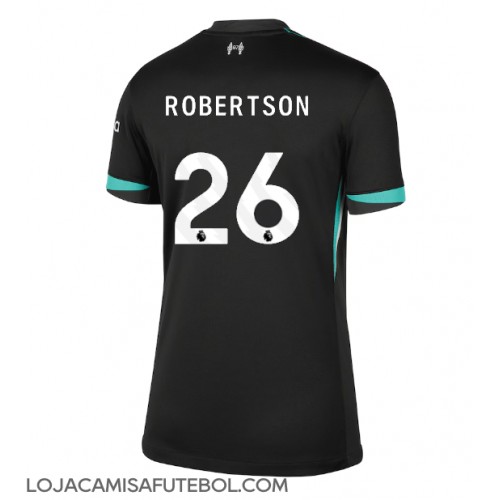 Camisa de Futebol Liverpool Andrew Robertson #26 Equipamento Secundário Mulheres 2024-25 Manga Curta